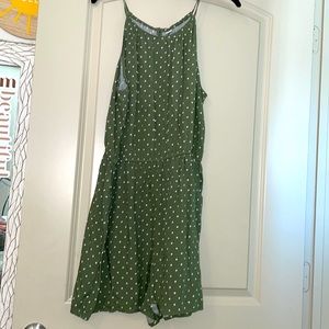 Old Navy Romper - Olive Polka Dot